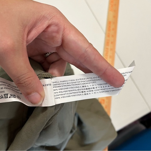 J.O.A. Venture Casual Olive Green Paper Bag Waist Pants Large L1 - Picture 6 of 9